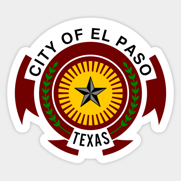 El Paso Texas Flag Decal El Paso Texas Sticker TeePublic